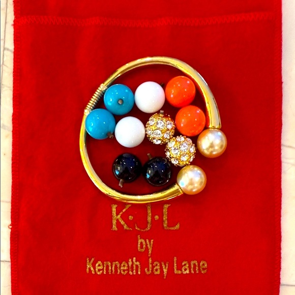 Kenneth Jay Lane Jewelry - Kenneth Jay Lane KJL Interchangeable Gold Tone Flexible Cuff Bracelet